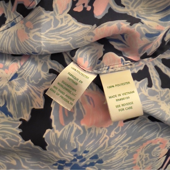 🌼NWT Lilly Pulitzer 3/4 Sleeve Blouse Top with Bow Detail Sz XL - Picture 7 of 14